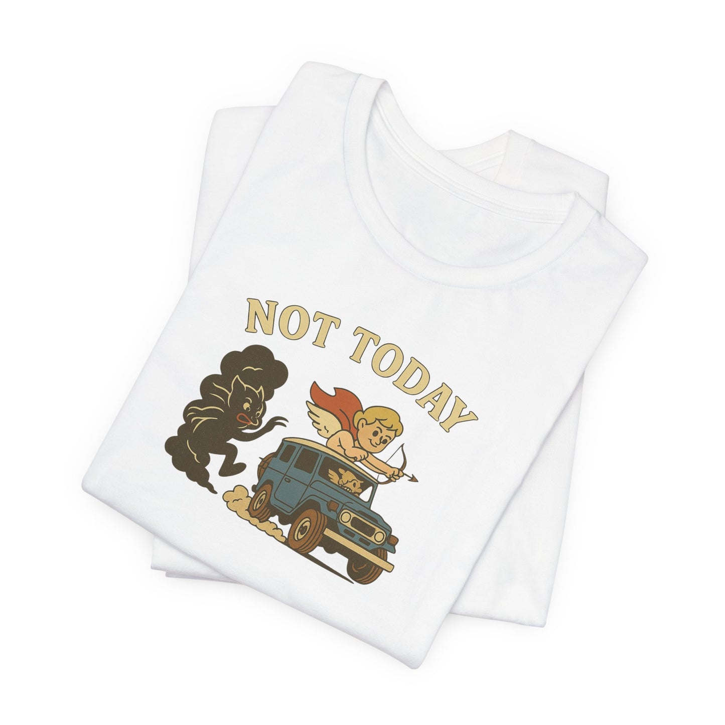 Not Today White T-Shirt by Teravnt
