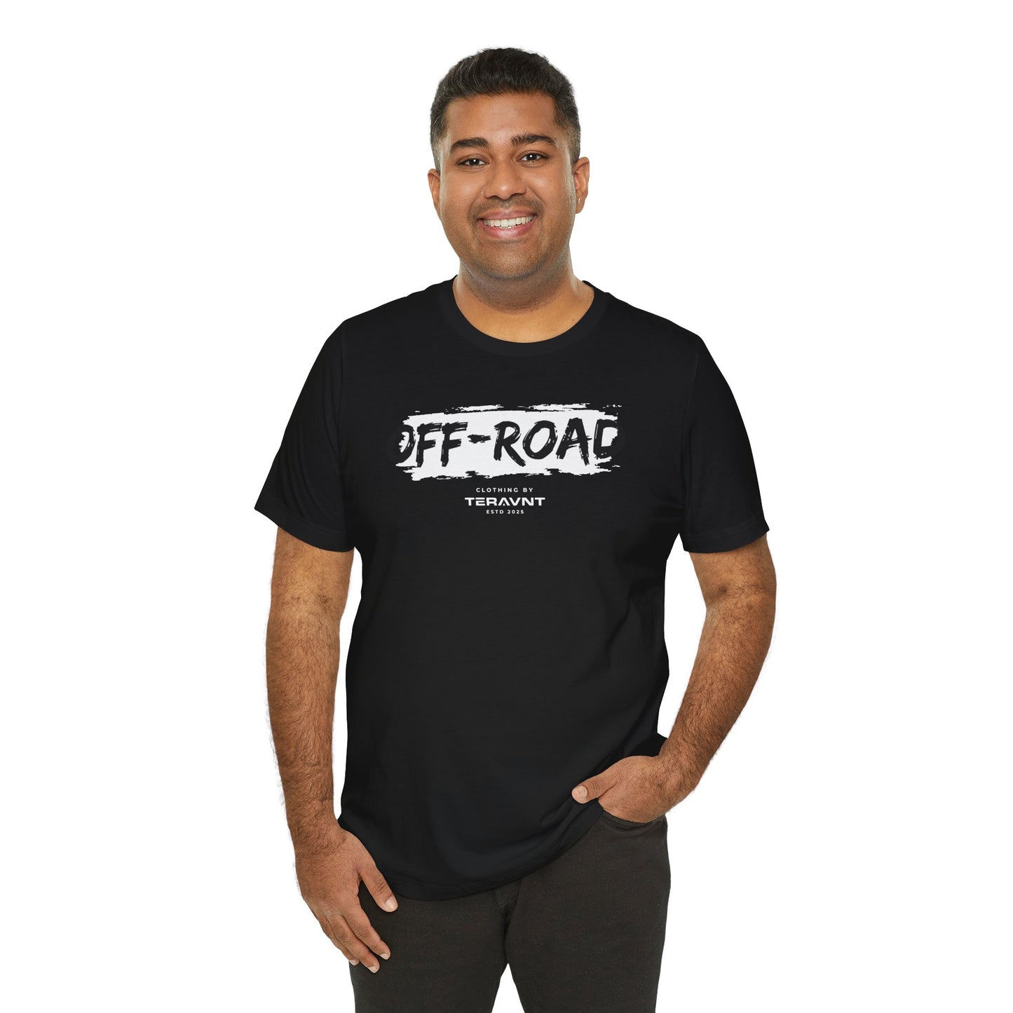 Off-Road Clothing. Black W/White T-Shirt by Teravnt.