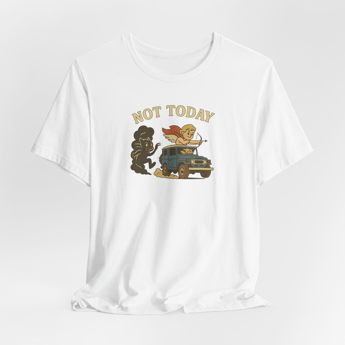 Not Today White T-Shirt by Teravnt
