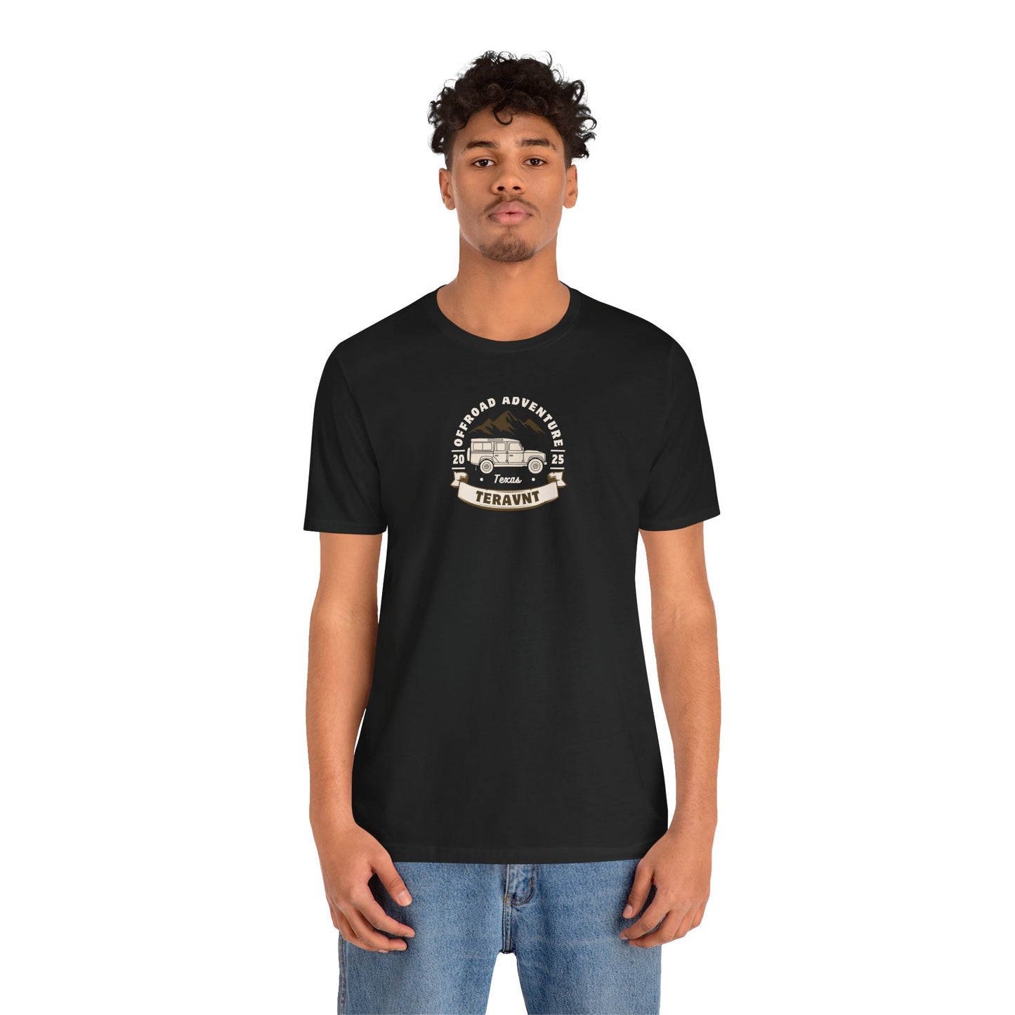 Adventure. Black W/Tan T-Shirt by Teravnt.