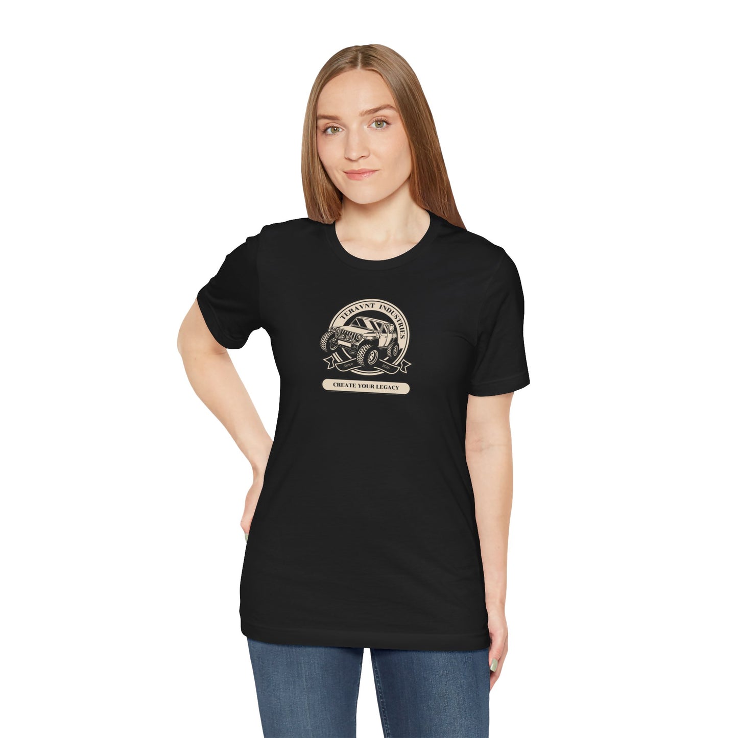 Create Your Legacy. Black W/Tan T-Shirt by Teravnt.