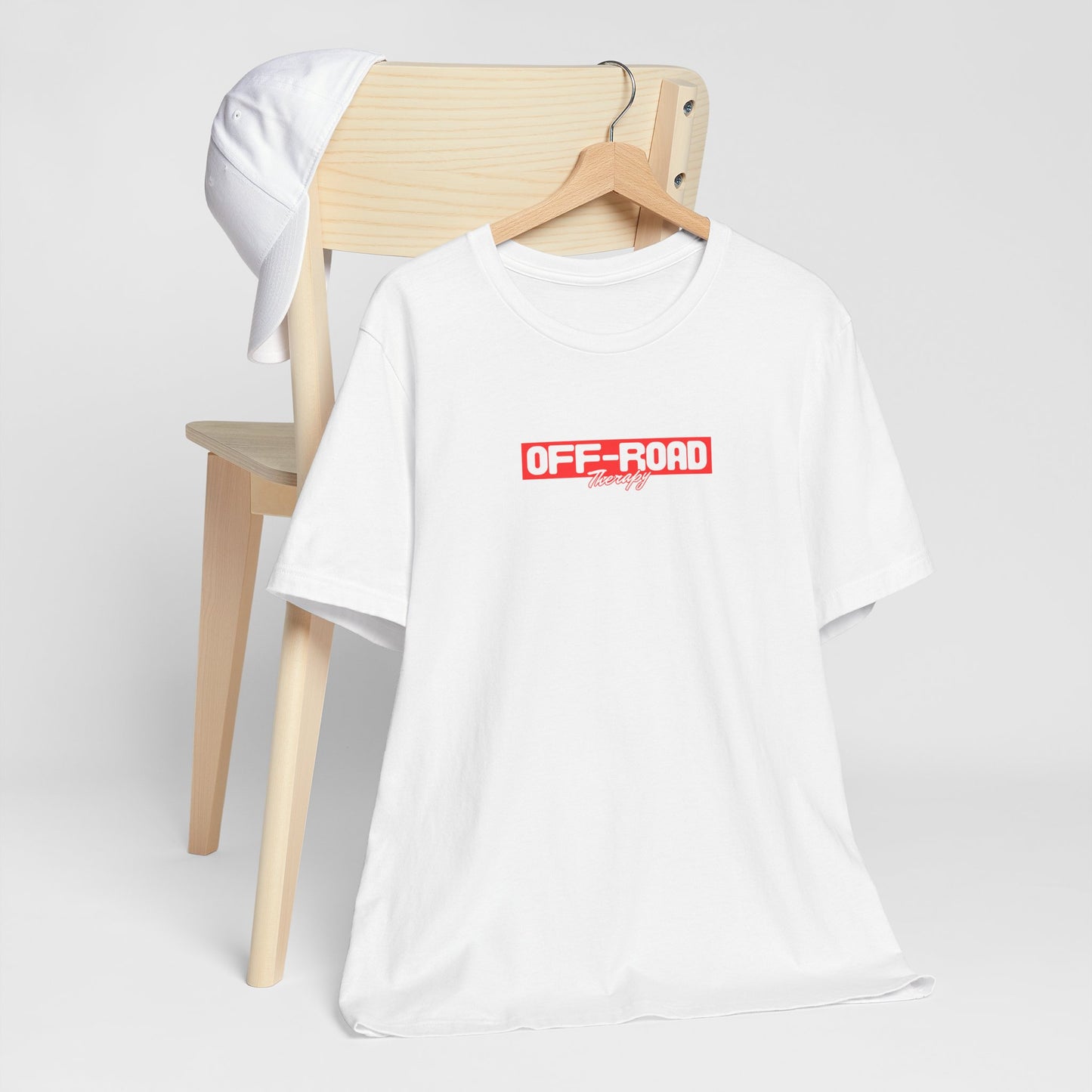 Off-Road Therapy. White W/Red T-Shirt by Teravnt.