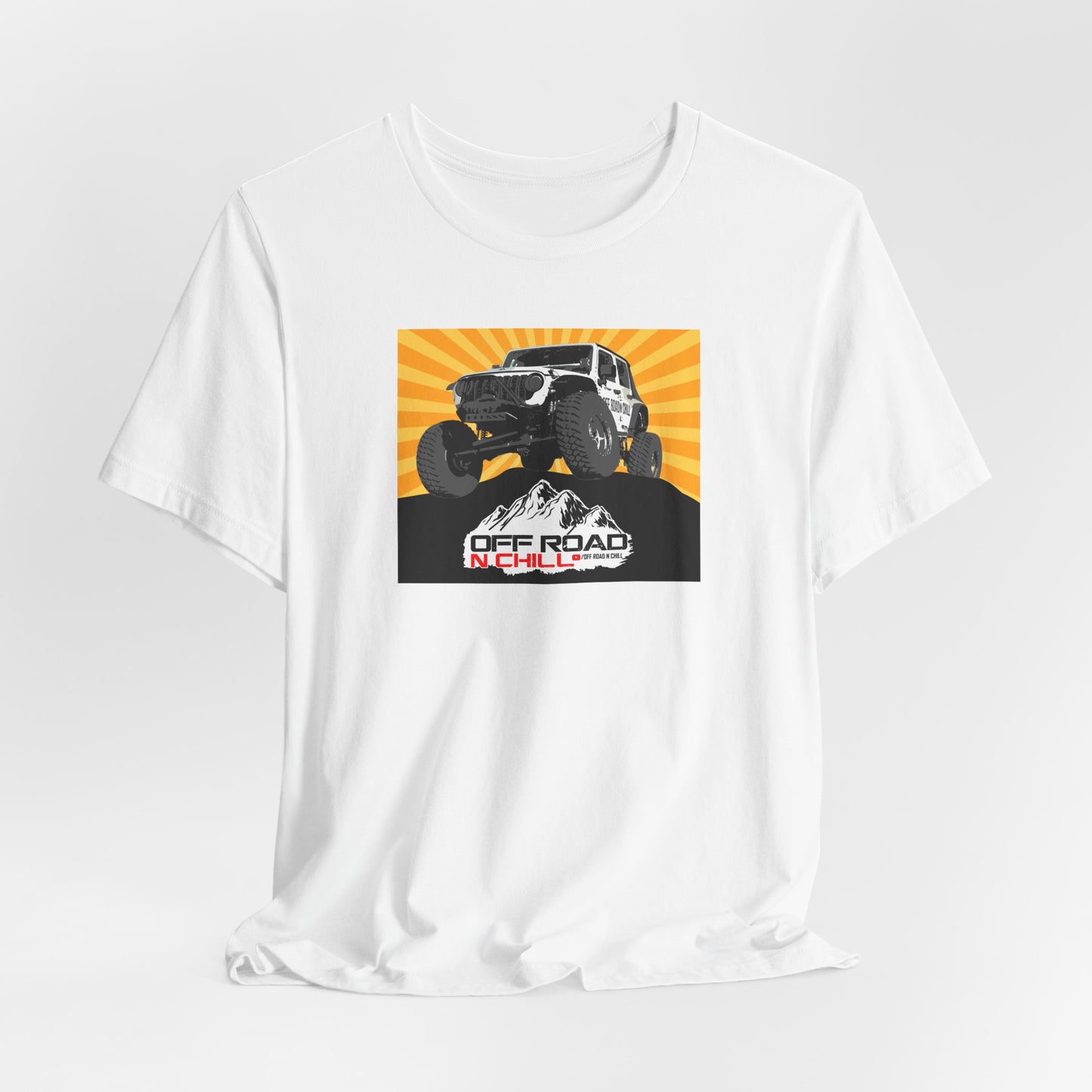 Off Road N Chill - White T-shirt