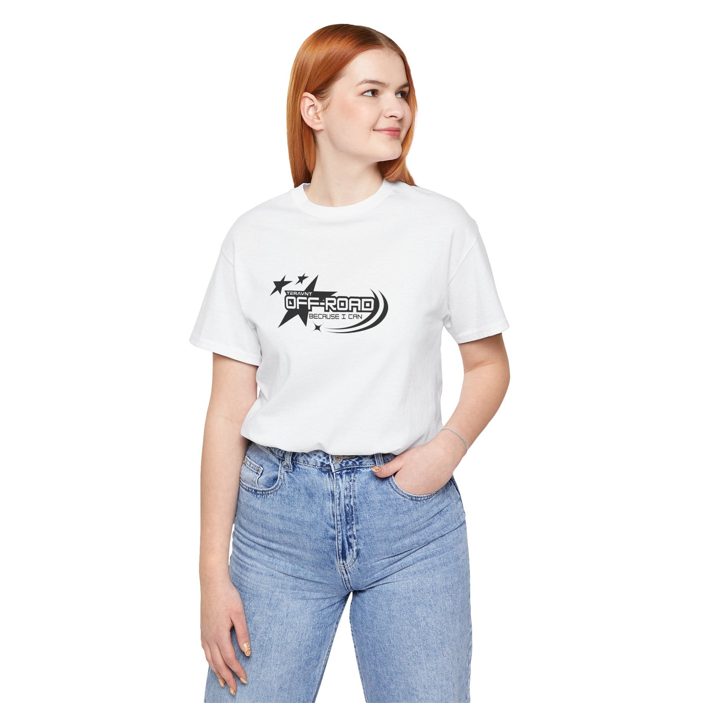 Off-Road Because I can.  White W/Black T-Shirt by Teravnt