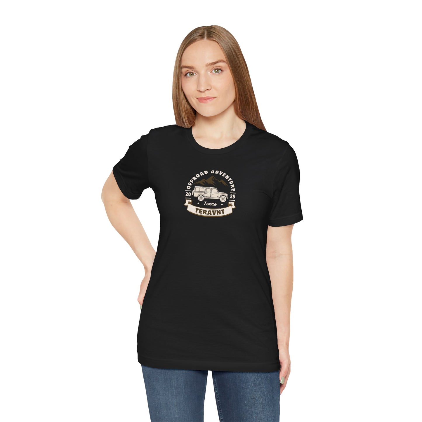 Adventure. Black W/Tan T-Shirt by Teravnt.