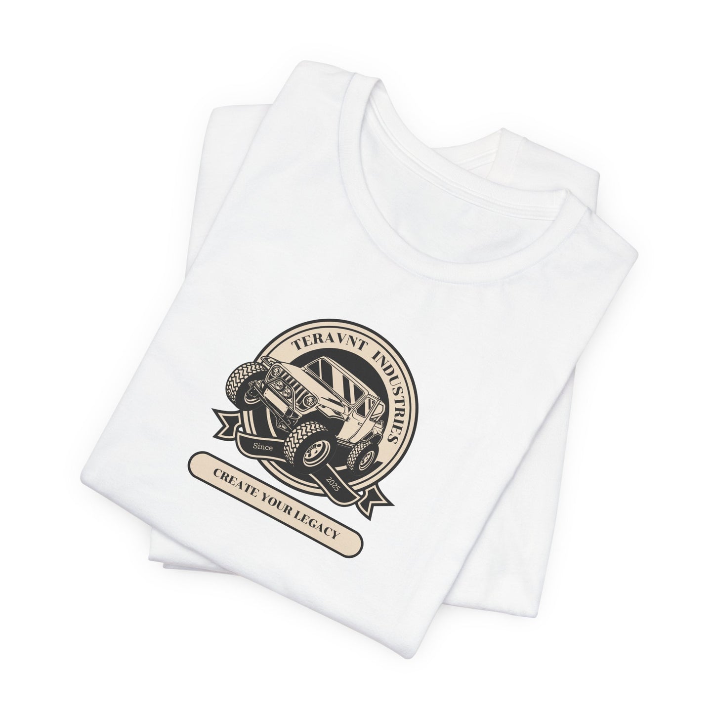 Create Your Legacy.  White W/Tan T-Shirt by Teravnt.