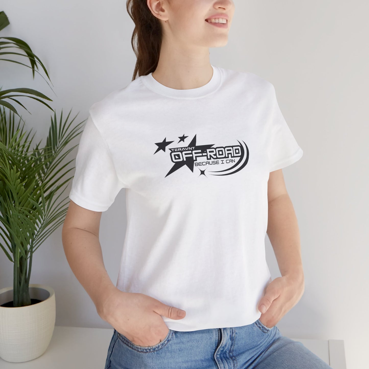 Off-Road Because I can.  White W/Black T-Shirt by Teravnt