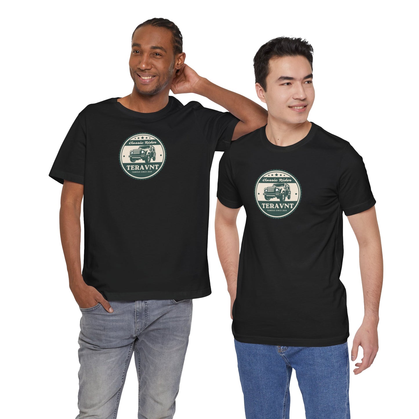 Classic Rider. Black W/Teal T-Shirt by Teravnt.