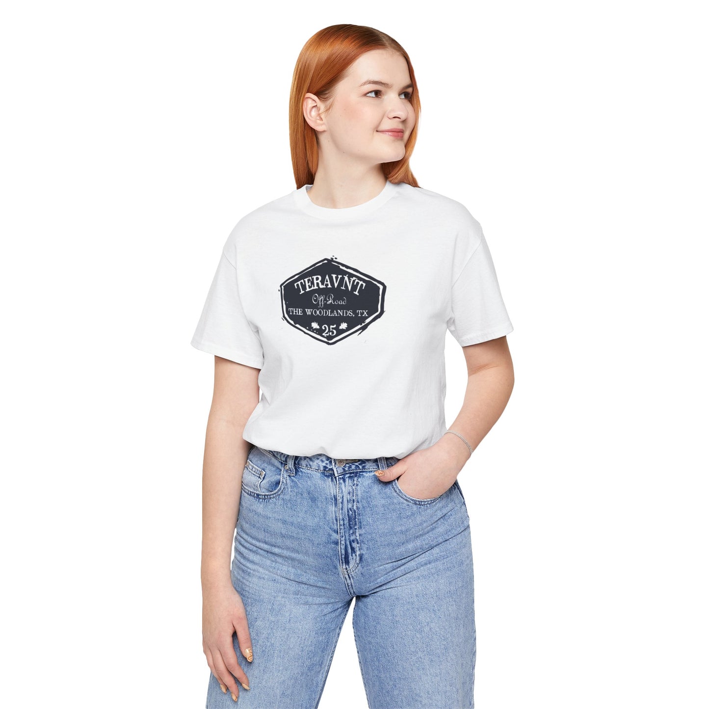 Teravnt Vintage Badge.  White T-Shirt by Teravnt.
