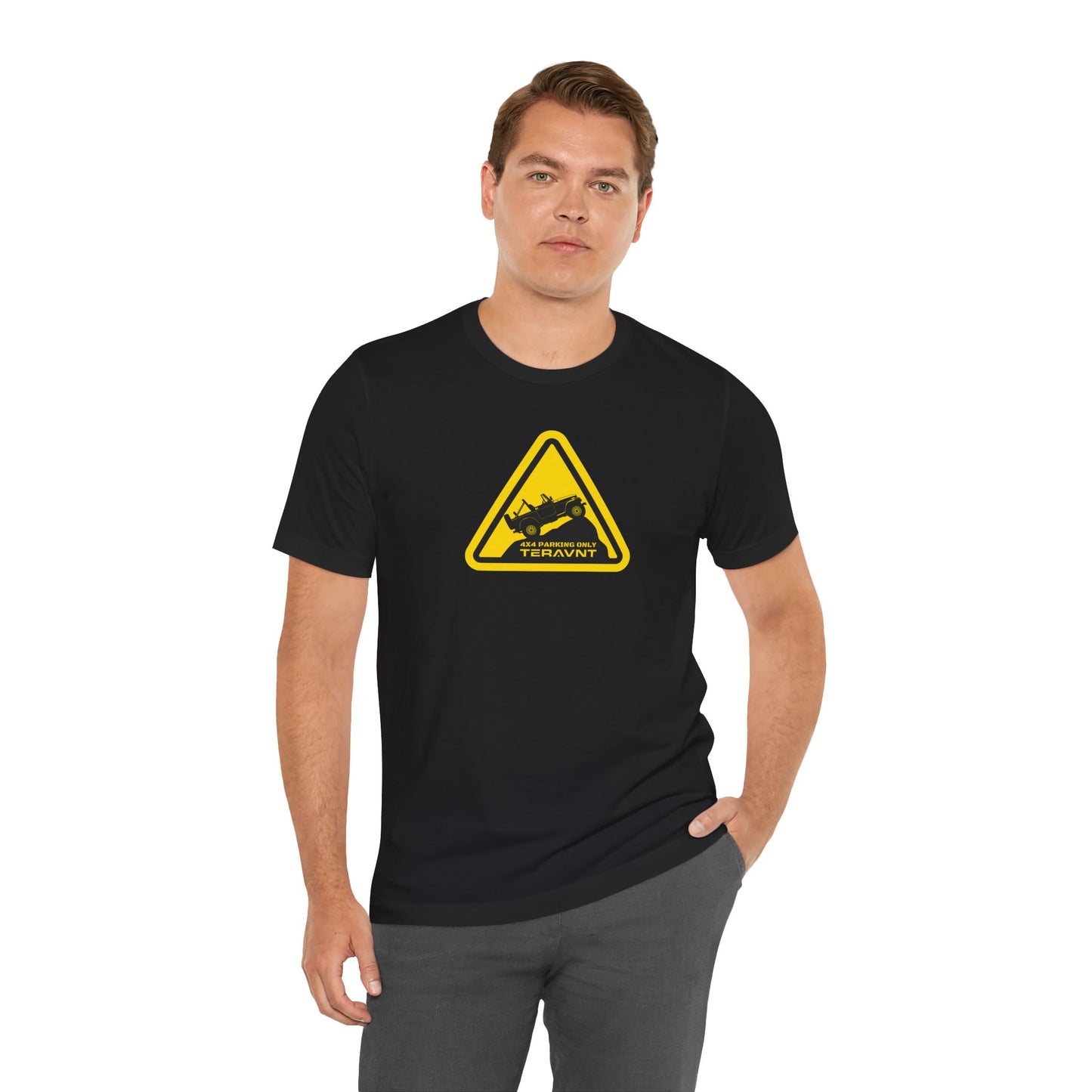 Parking Sign. Black T-Shirt