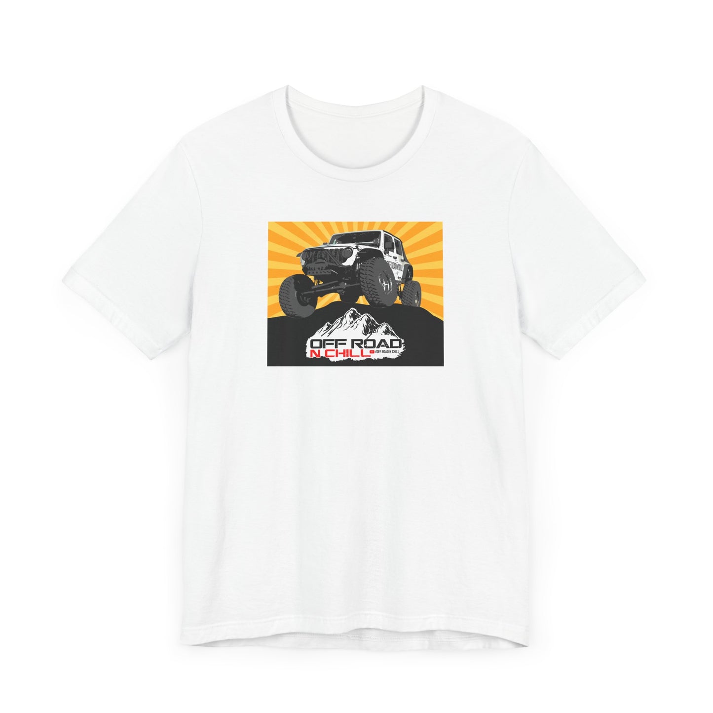 Off Road N Chill - White T-shirt