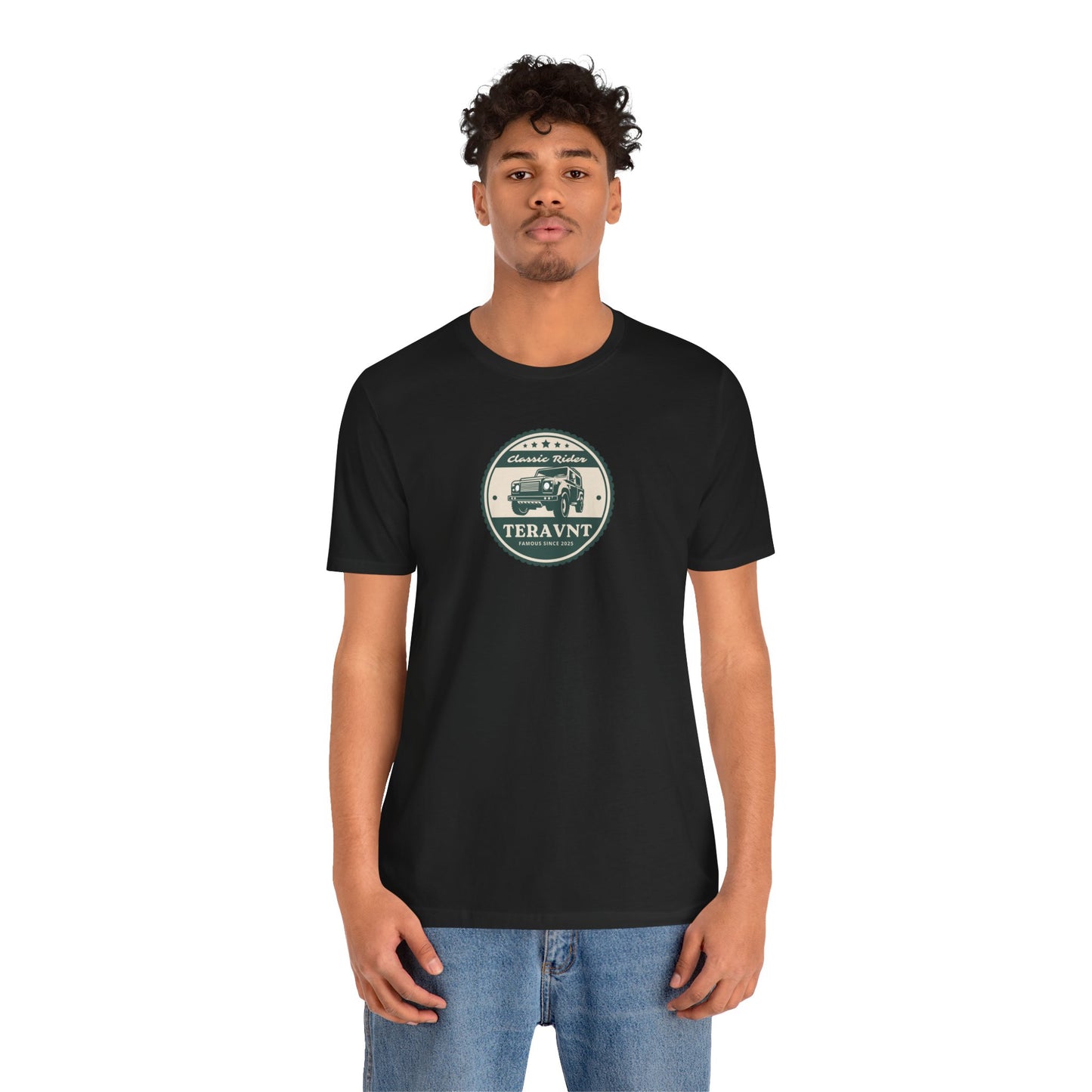 Classic Rider. Black W/Teal T-Shirt by Teravnt.