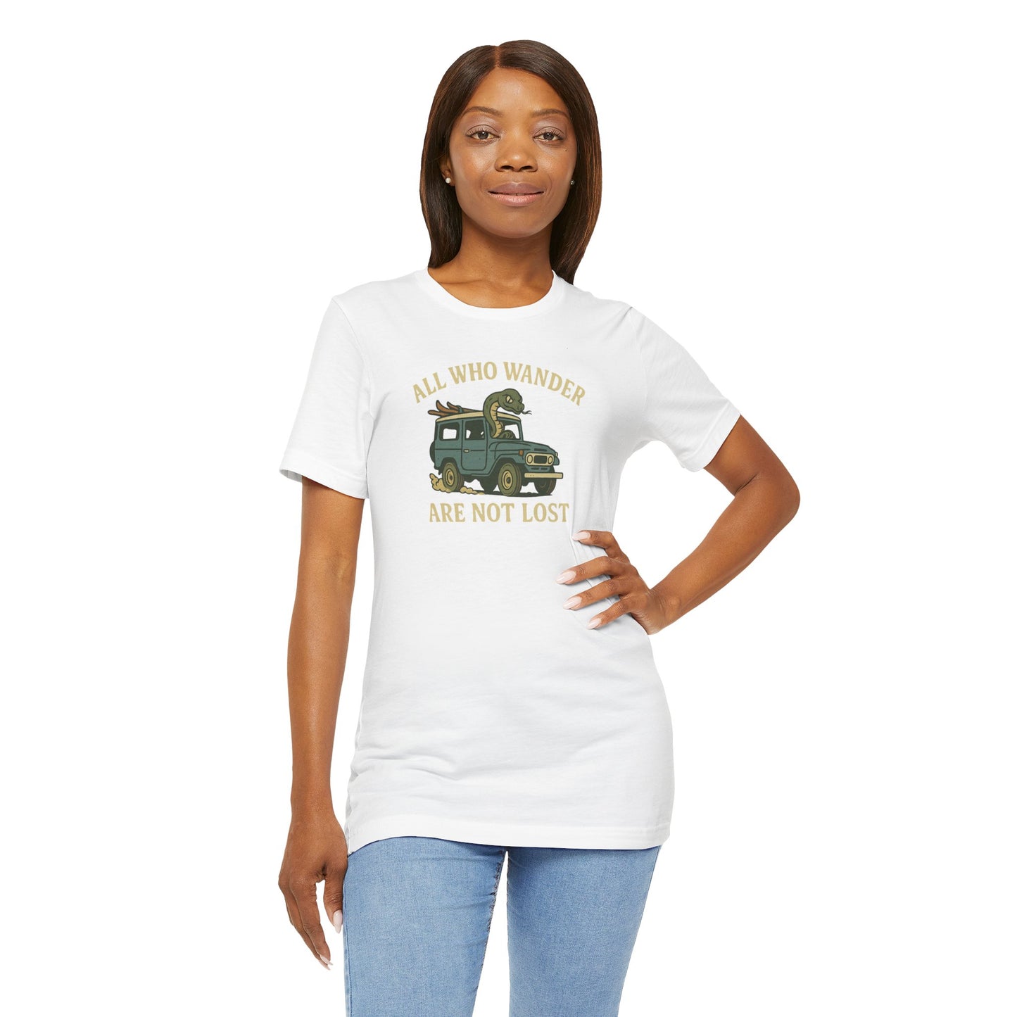 All Who Wander White T-Shirt by Teravnt