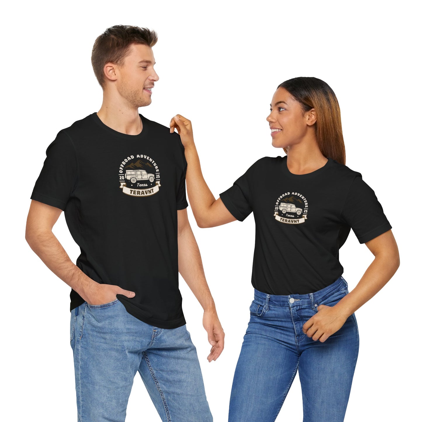 Adventure. Black W/Tan T-Shirt by Teravnt.
