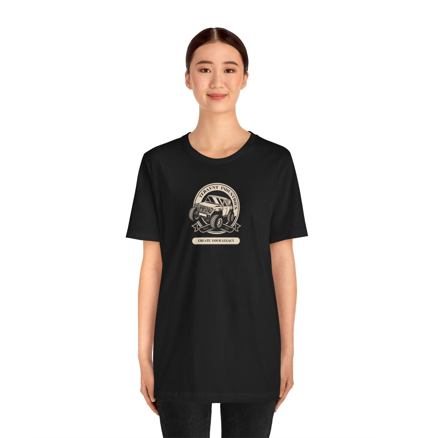 Create Your Legacy. Black W/Tan T-Shirt by Teravnt.