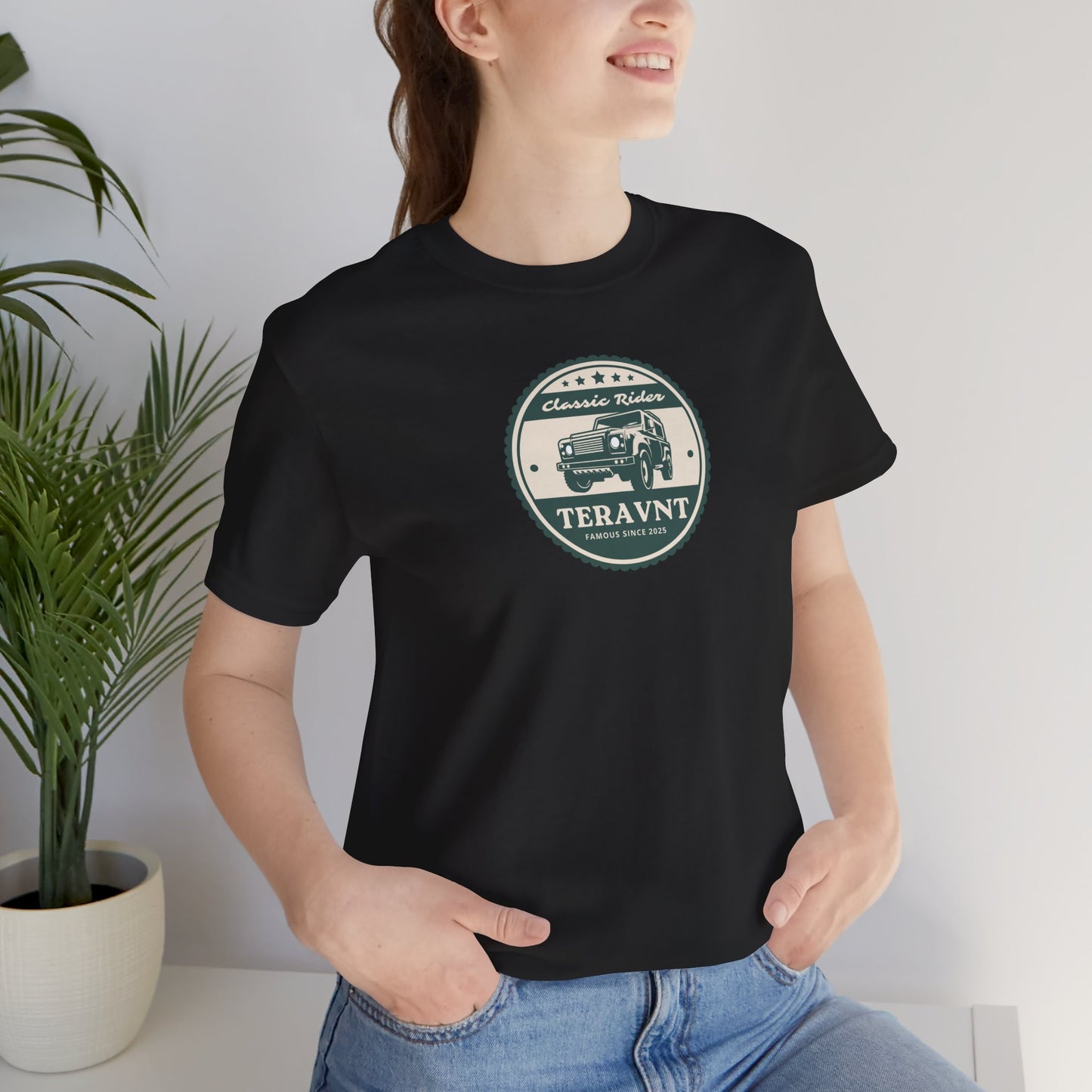 Classic Rider. Black W/Teal T-Shirt by Teravnt.