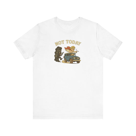Not Today White T-Shirt by Teravnt