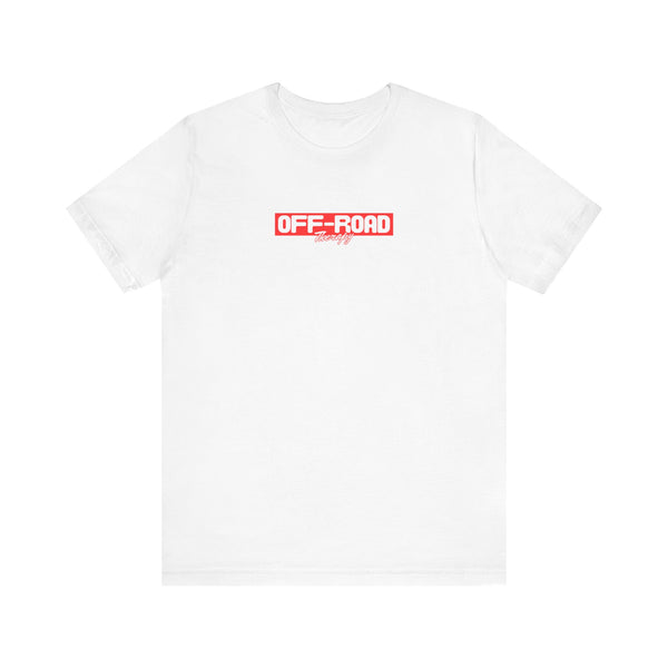 Off-Road Therapy. White W/Red T-Shirt by Teravnt.