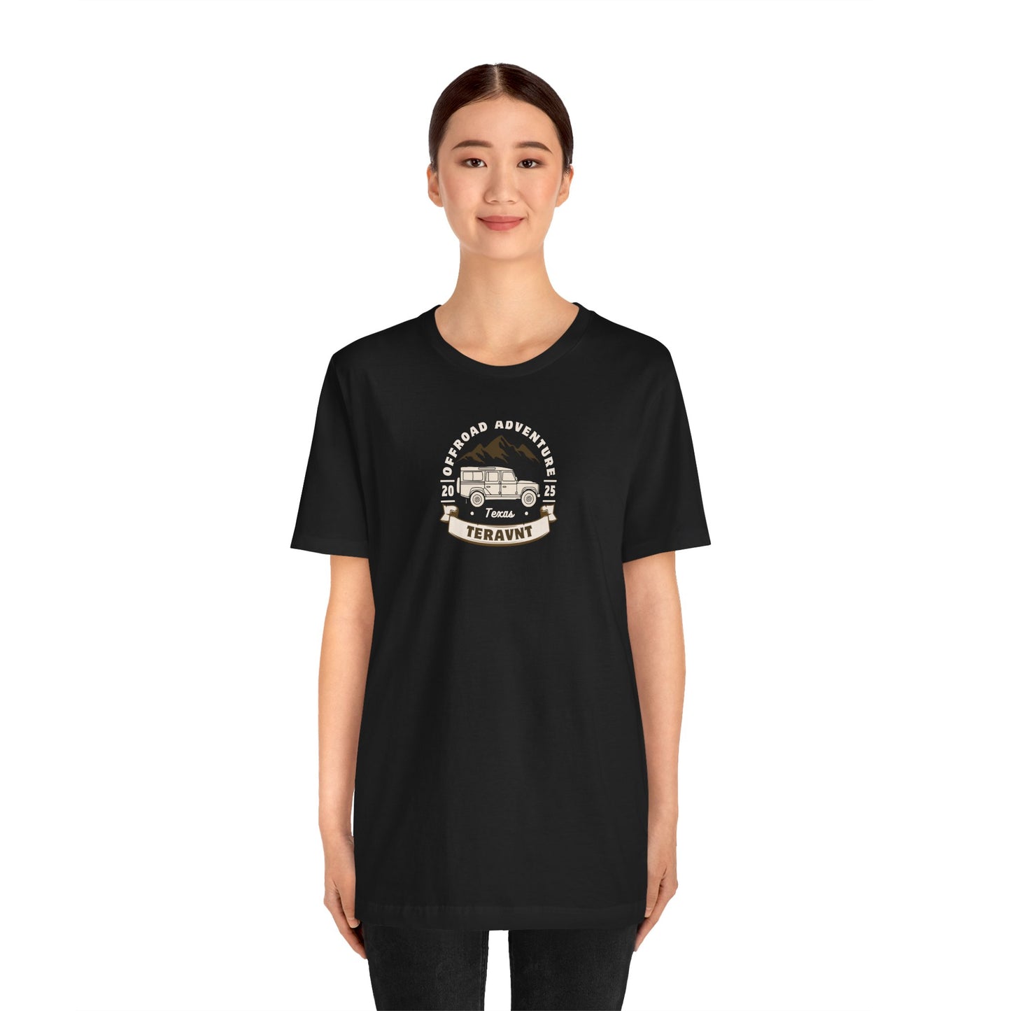 Adventure. Black W/Tan T-Shirt by Teravnt.