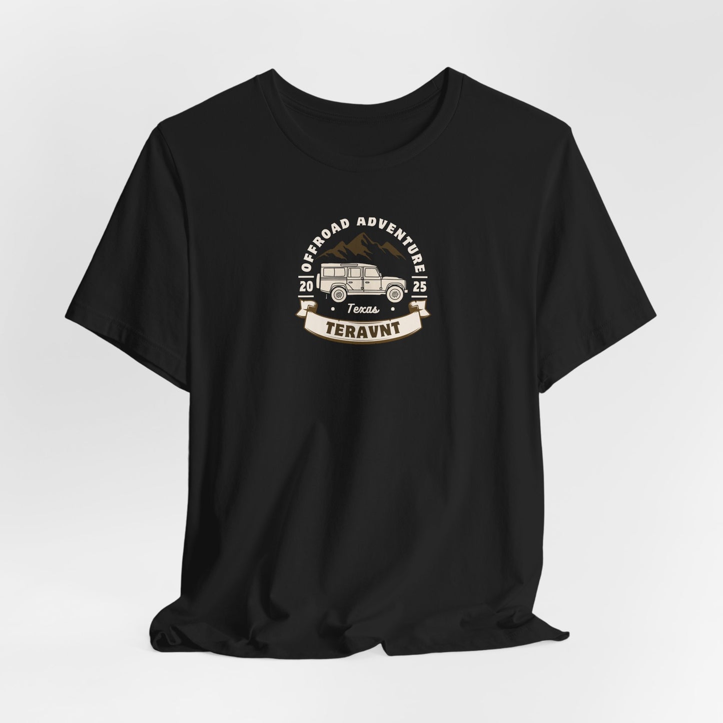 Adventure. Black W/Tan T-Shirt by Teravnt.