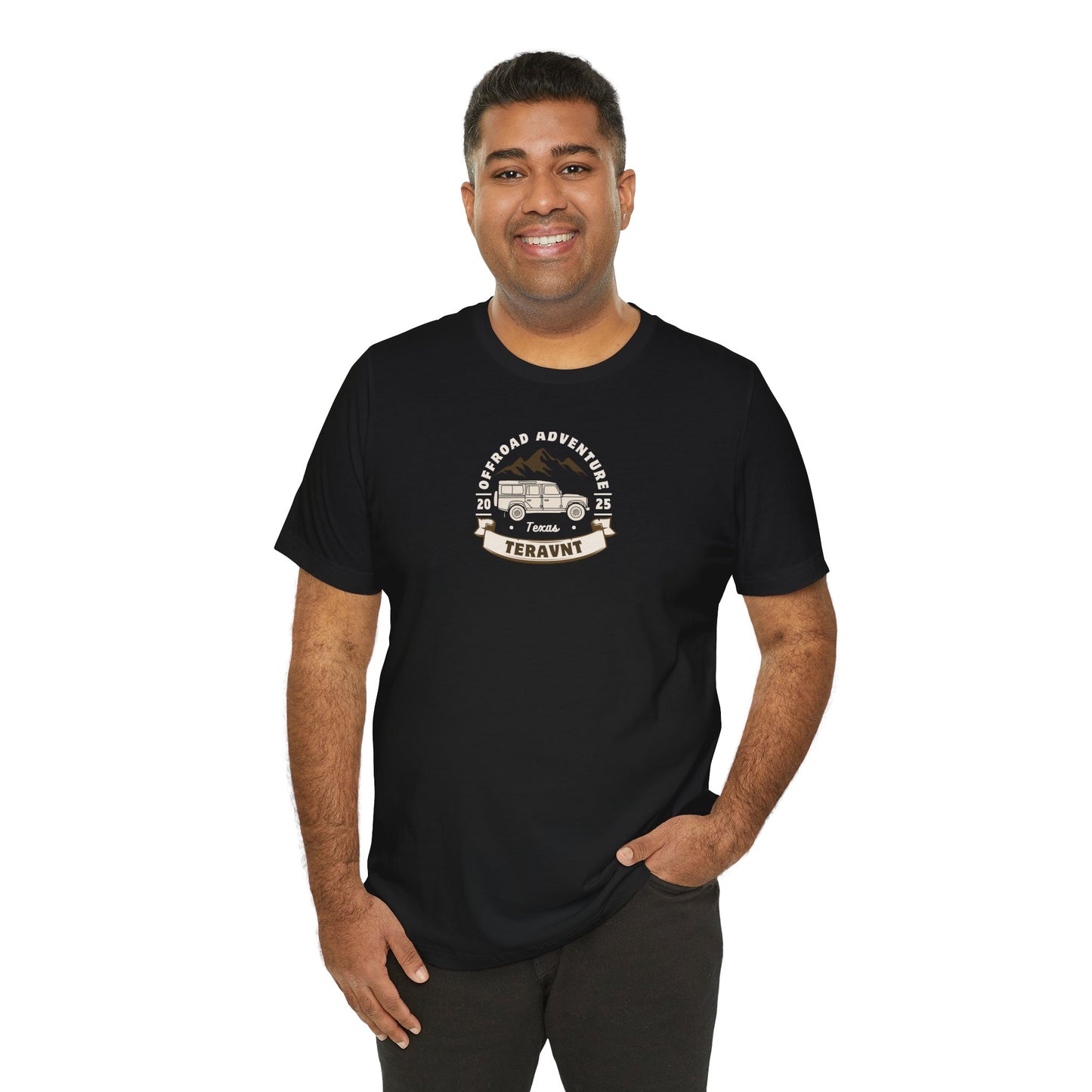 Adventure. Black W/Tan T-Shirt by Teravnt.