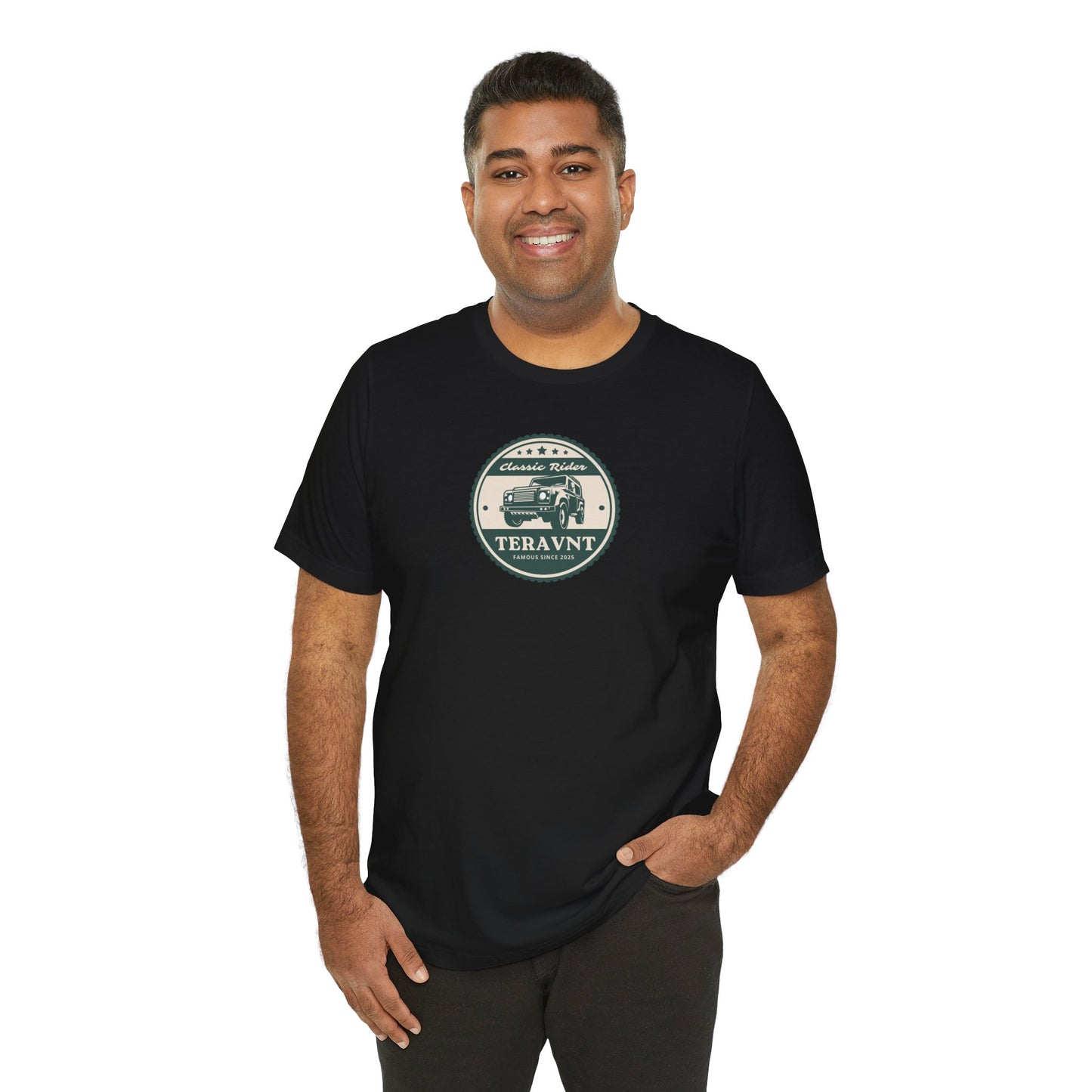 Classic Rider. Black W/Teal T-Shirt by Teravnt.