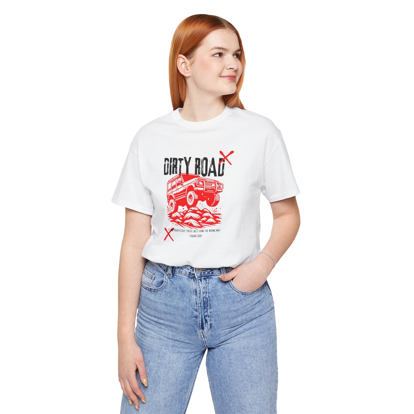 Teravnt Dirty Road.  White T-Shirt by Teravnt.