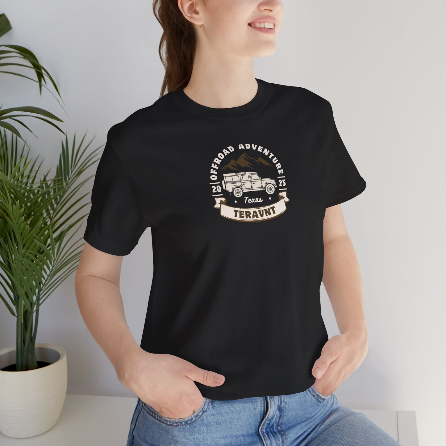 Adventure. Black W/Tan T-Shirt by Teravnt.
