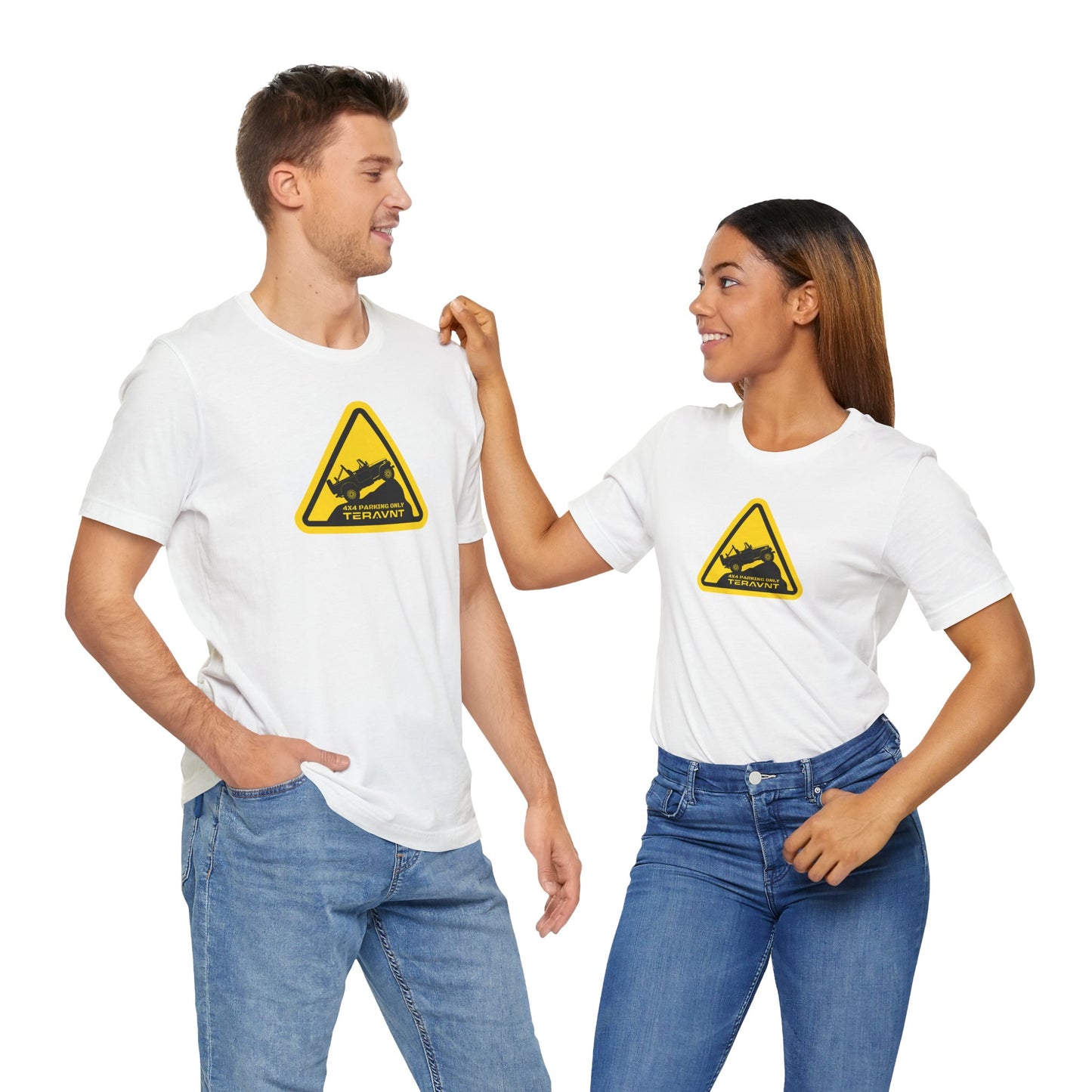Parking Sign. White T-Shirt by Teravnt.