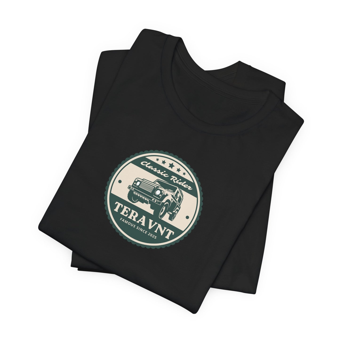 Classic Rider. Black W/Teal T-Shirt by Teravnt.