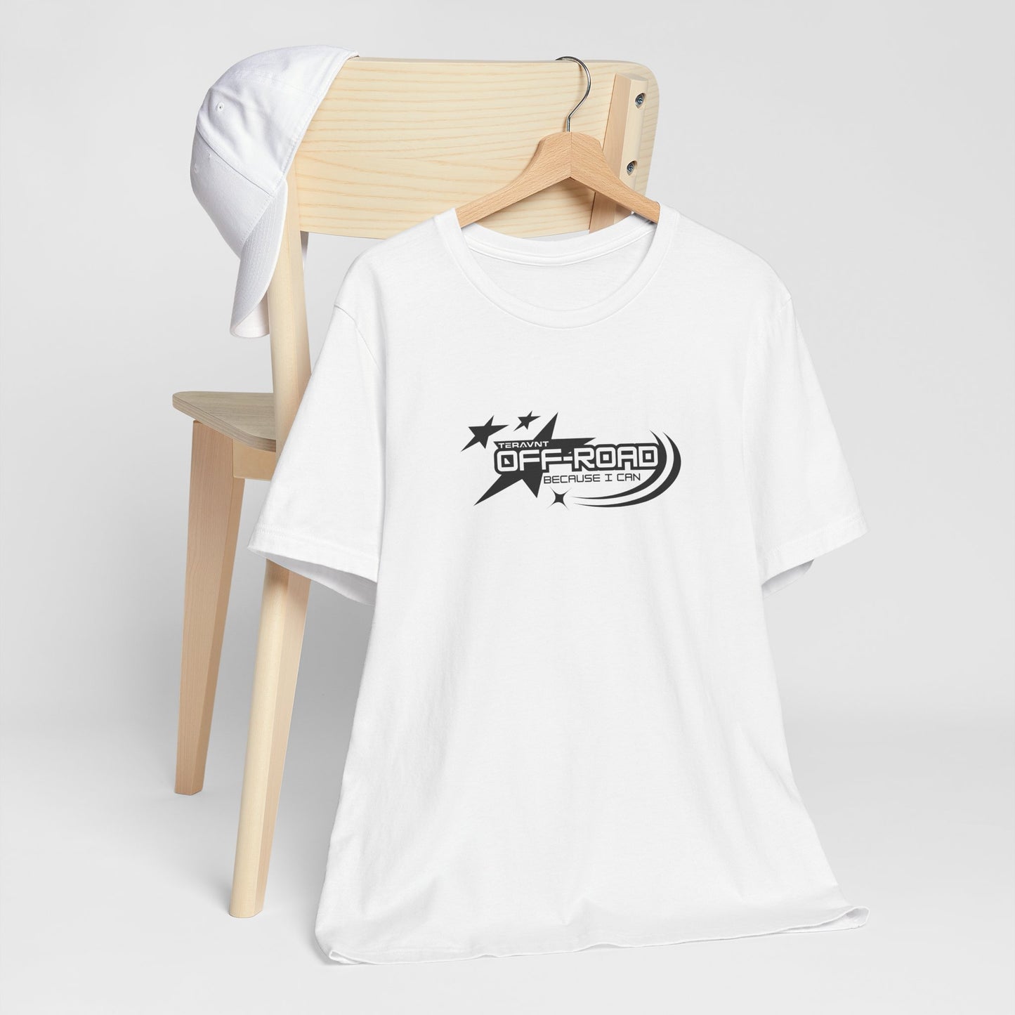 Off-Road Because I can.  White W/Black T-Shirt by Teravnt