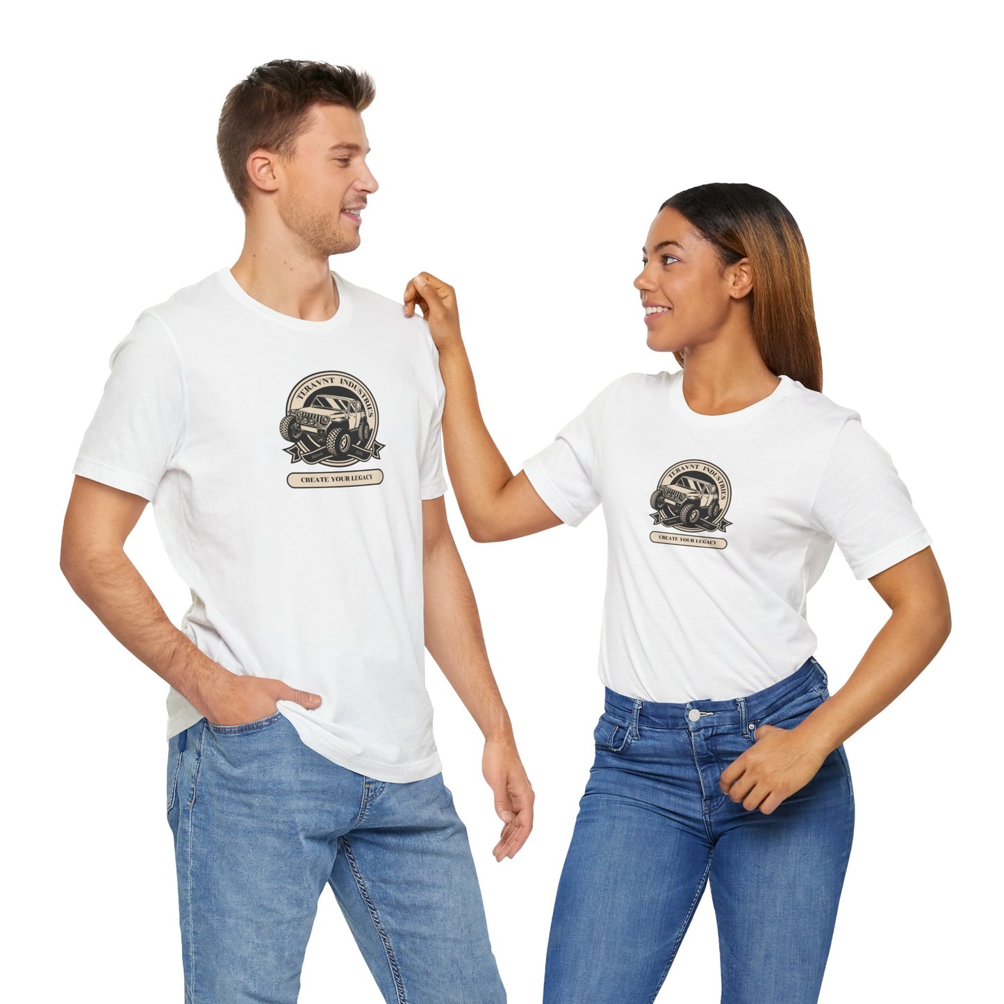 Create Your Legacy.  White W/Tan T-Shirt by Teravnt.